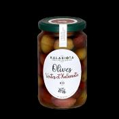 Bocal d'olives bio vertes et Kalamata 320gr Kalabiota