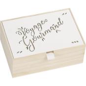 Petit Coffret bois Voyage Gourmand