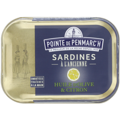 Sardines à l'ancienne à l'huile d'olive et au citron Pointe de Penmarc'h