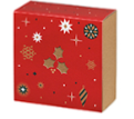 coffret carton carré avec fourreau rouge 16x16x7.5