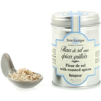 Fleur de sel aux épices grillées boîte 90gr Terre Exotique