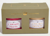 11.60€ Coffret 2 recettes uniques fraise et abricot Confiture Parisienne