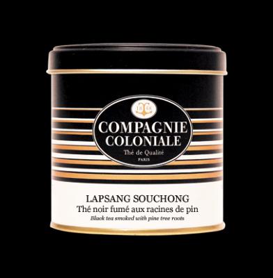 Thé noir fumé Lapsang Souchong Compagnie Coloniale Boîte métal luxe 90gr