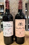 47.30€ Coffret 2 bouteilles de vin " Bordeaux Rive droite- Rive gauche