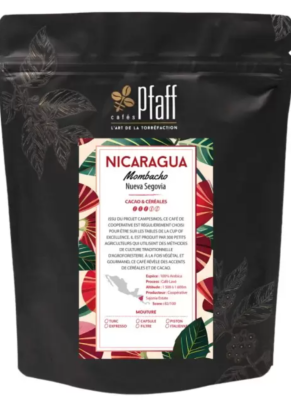 Café en grains sachet 250gr Nicaragua Mombacho Nueva Segovia Café Pfaff