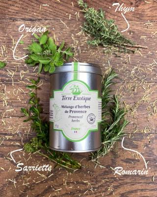 Mélange d'herbes de Provence boîte 60gr Terre Exotique