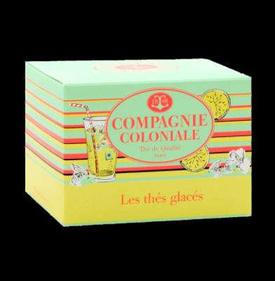 Boîte thés glacés 6 sachets Compagnie & Co ( pêche abricotée et thé vert menthe)
