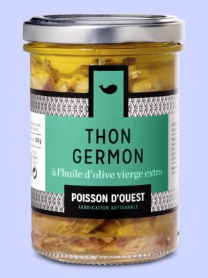 Thon Germon à l’huile d’olive vierge extra Poisson d’Ouest bocal 200gr