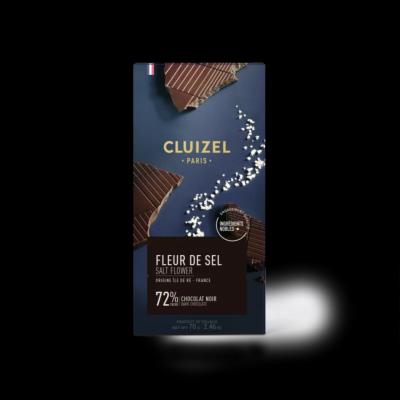 Tablette fleur de sel noir 72% Cluizel