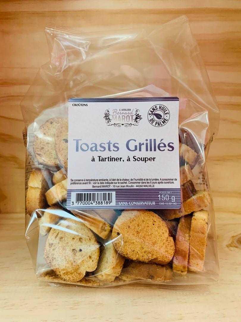 Toasts grillés sachet 150gr Atelier Bernard Marot