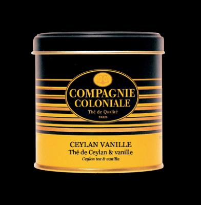 Thé Ceylan vanille Compagnie Coloniale Boîte métal luxe 90gr