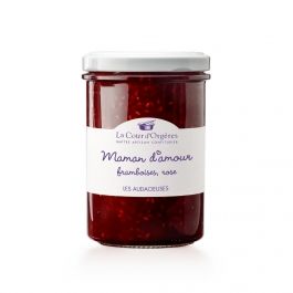 Confiture " Maman d'amour" framboise-rose 240gr La Cour d'Orgères