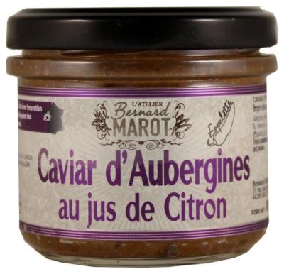 Caviar d’Aubergines grillées au jus de Citron et Piment d’Espelette Atelier Bernard Marot