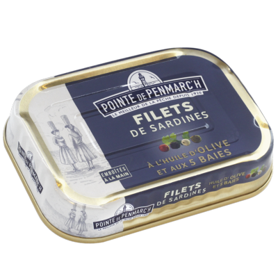 Filets de sardines à l'huile d'olive vierge extra et aux cinq baies, Pointe de Penmarc'h