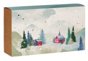 Coffret carton rectangle fourreau Campagne enneigée