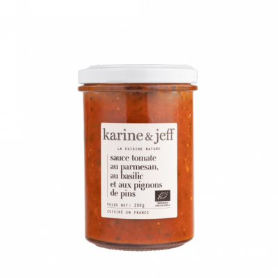 Sauce bio tomate parmesan et pignons de pin 180gr Karine et Jeff
