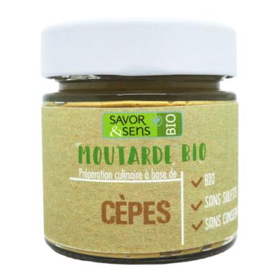 Moutarde bio aux cèpes 130gr Savor & Sens