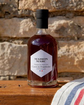 Vinaigre de Pinot Noir, cassis et framboise, bouteille de 35cl Maison Marc