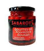 Bocal de gouttes de poivrons rouges Sabarot 140gr
