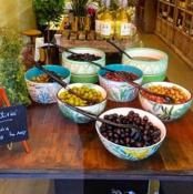 Olives vertes dénoyautées en vrac origine Grèce prix au kilo