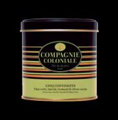 Thé vert " 5 continents" Compagnie Coloniale Boîte métal luxe 90gr