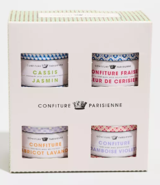 Coffret 4 recettes "Cassis jasmin, Fraise fleur de cerisier, Abricot lavande et Framboise violette"