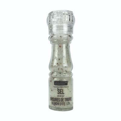 Préparation culinaire à base de sel aux brisures de truffe blanche d'été 1,2% Savor Créations