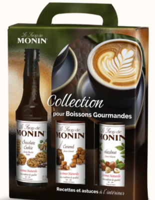 Coffrets de 3 sirops pour boissons chaudes Sirops Monin ( 3 x 25cl)