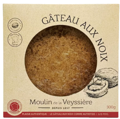 Gâteau aux noix 300gr Moulin de la Veyssière