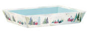 Corbeille carton rectangle CAMPAGNE ENNEIGEE/dorure à chaud 36.0 x 27.0 x 7.0 cm