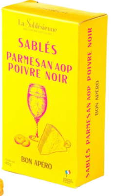 Petits Sablés salés Parmesan AOP Poivre noir - 40g La Sablésienne