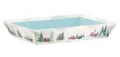 Corbeille carton rectangle CAMPAGNE ENNEIGEE/dorure à chaud 27.0 x 20.0 x 5.0 cm