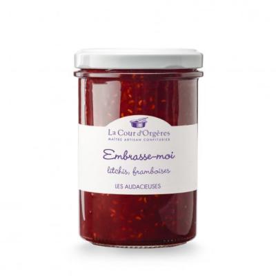 " Embrasse-moi" confiture framboise litchi La Cour d'Orgères bocal 240gr