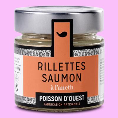 Rillettes de saumon (70%) à l'aneth Poisson d’Ouest bocal 90gr