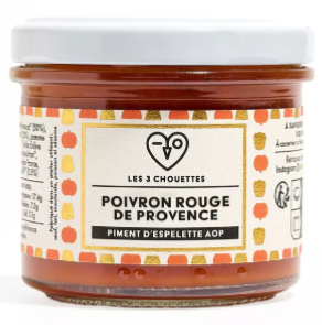 Mezzé Poivron de Provence - Piment d'Espelette AOP Les 3 Chouettes