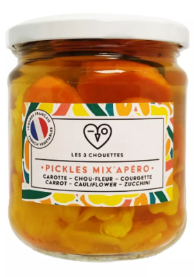 Pickles Mélange de Légumes 330gr Les 3 Chouettes 