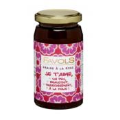 Confiture fraise à la rose " Je t'aime" 260gr Maison Favols