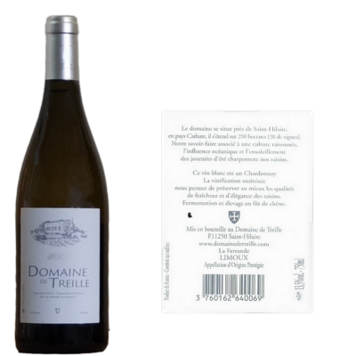 Limoux blanc 100% Chardonnay " La Ferrande" 2020 Domaine de Treille