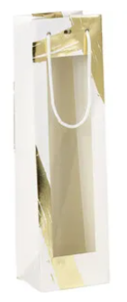 Sac signature pour 1 bouteille avec fenêtre et cordelettes