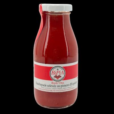 Ketchupade relévée au piment d'Espelette bocal 280gr Bipia