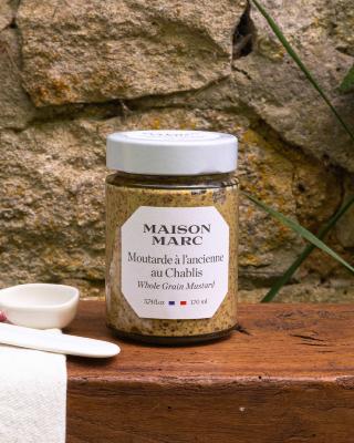 Moutarde à l'ancienne au Chablis bocal 170gr Maison Marc